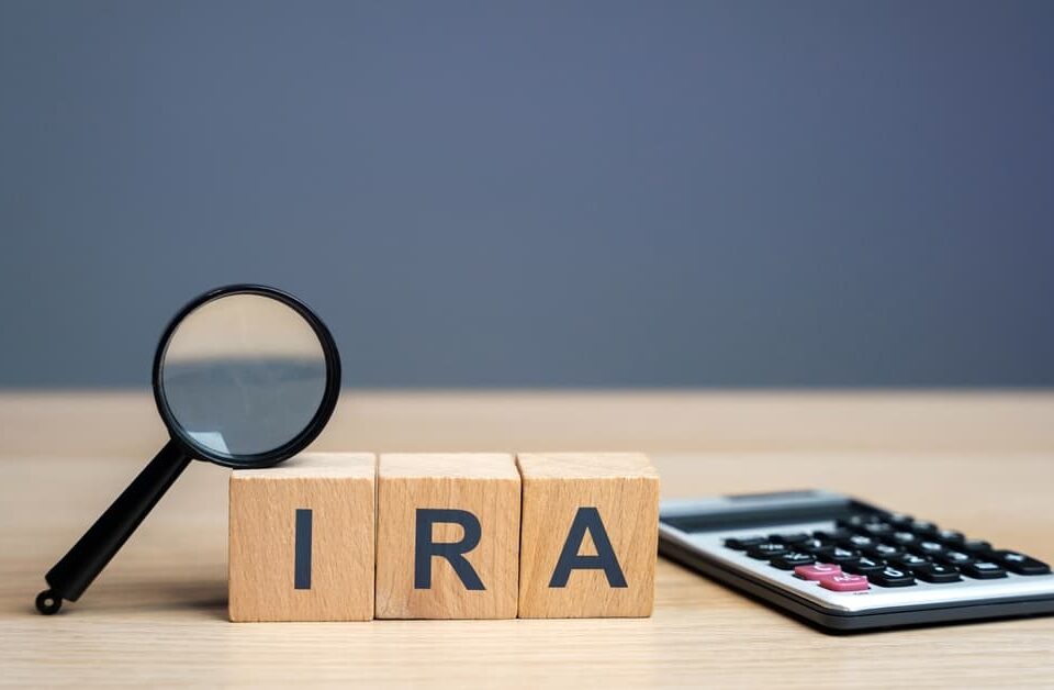 blocks spelling IRA for Independent Retirement Account